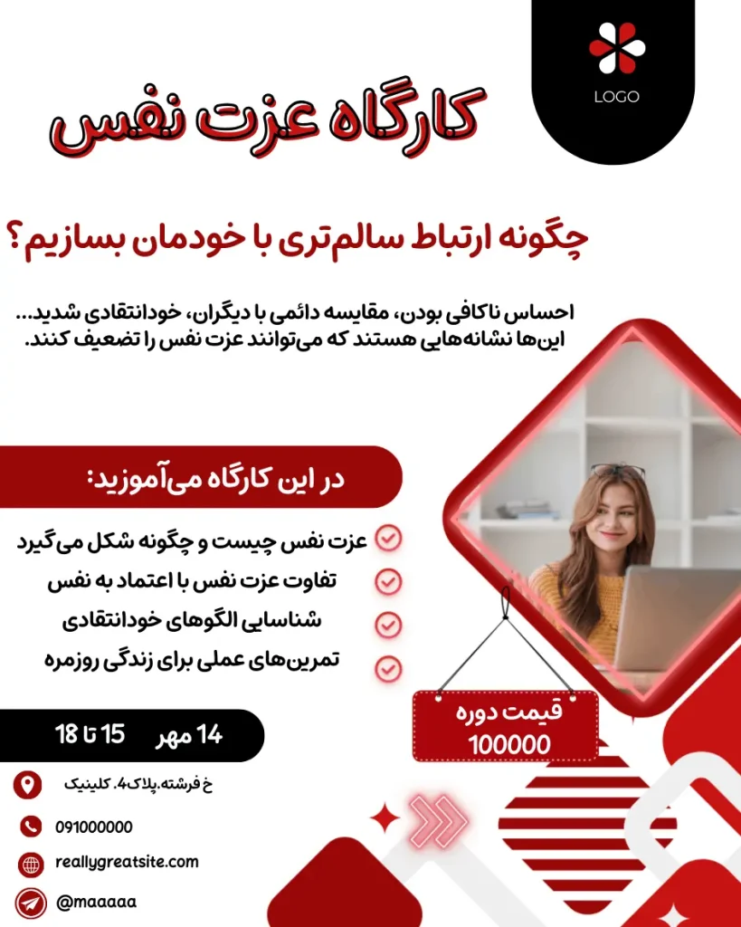 جیمز مارسیا | 4 پایگاه هویتی،از بحران تا تعهد 7 پوستر خام کارگاه روانشناسی قابل ویرایش
